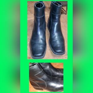 Rockport Men's 10.5 M High Trend Toloni Black Leather Ankle Boots